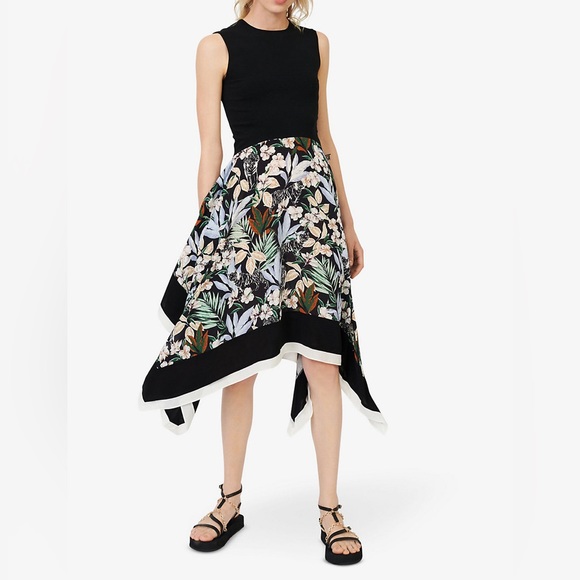 Rosange Mixed Media Midi Dress - Picture 1 of 5